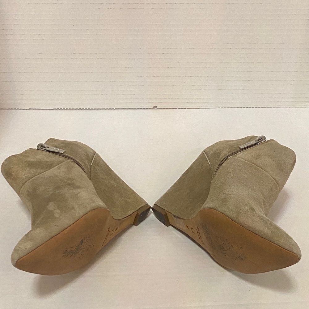 Coach Oakdale Bootie Slate suede/leather wedge booties size 5.5 - Picture 7 of 9